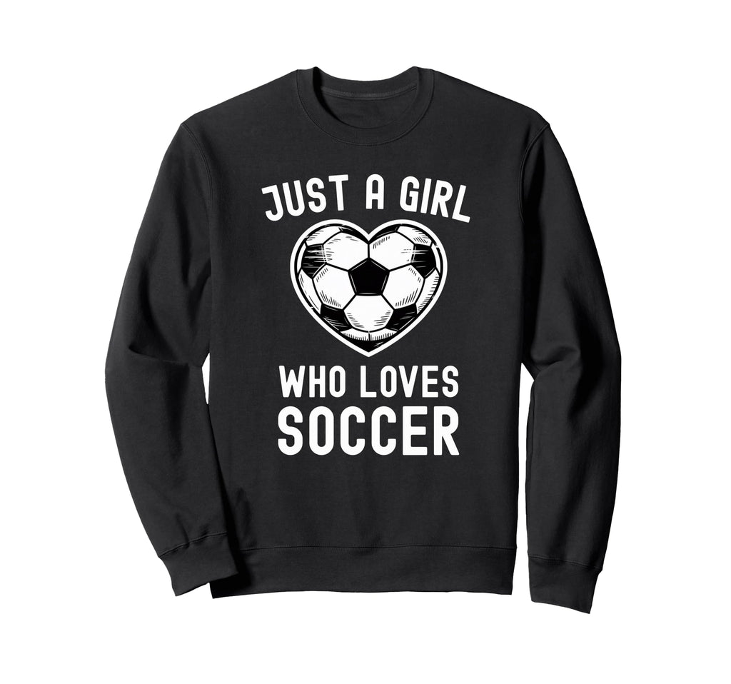 Just Who Loves Soccer Heart Player Sweatshirt - Trendy Graphic for Adults