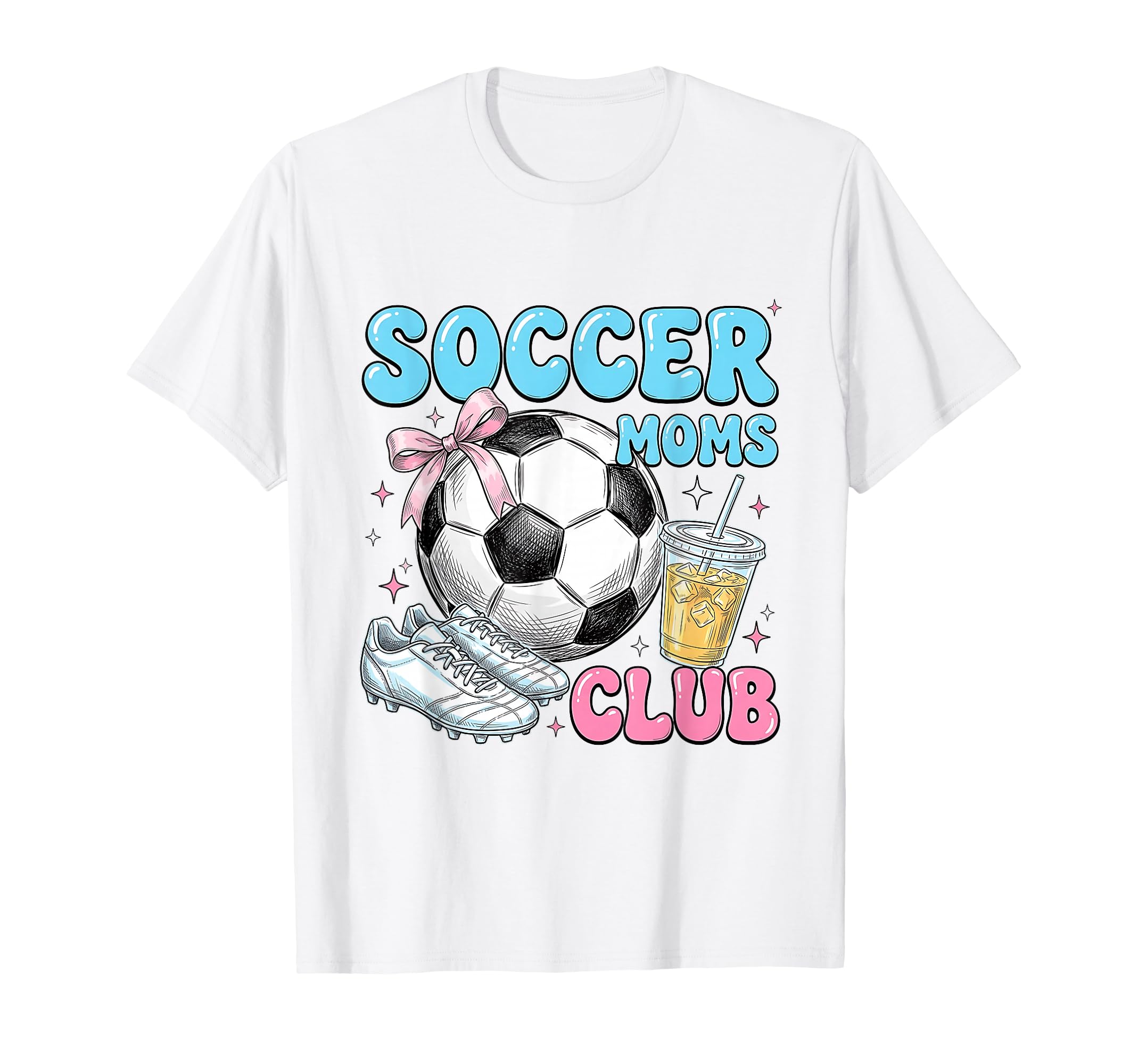 Soccer Moms Club Funny Sports Mom Game T-Shirt - Trendy Graphic for Adults