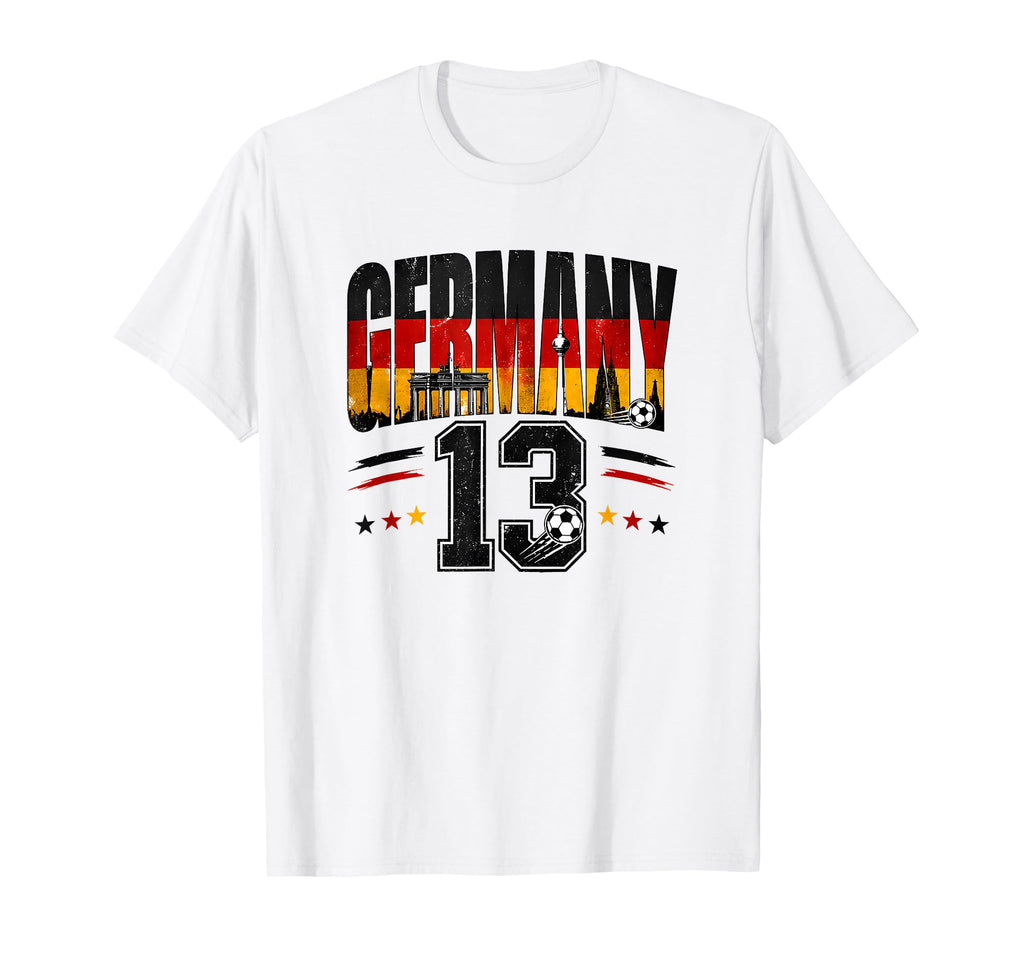Germany Football 13 Soccer Lovers T-Shirt - Trendy Graphic for Adults