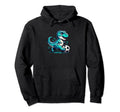 Funny T Rex Dinosaur Soccer Player Hoodie - Casual Everyday Wear for Adults