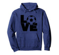 Love Soccer Hoodie - Graphic Print for Adults