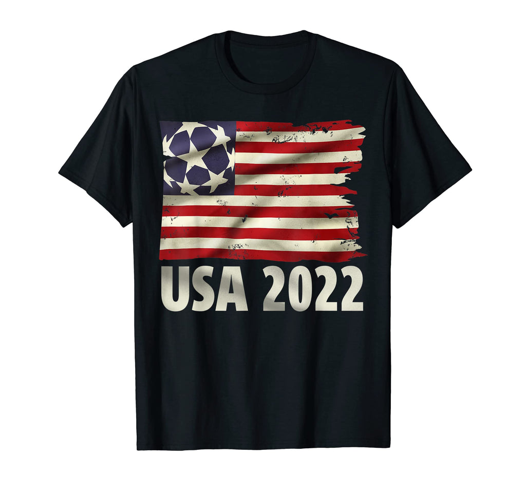 Soccer World Football Usa Flag T-Shirt - Fun Novelty Design Men Women