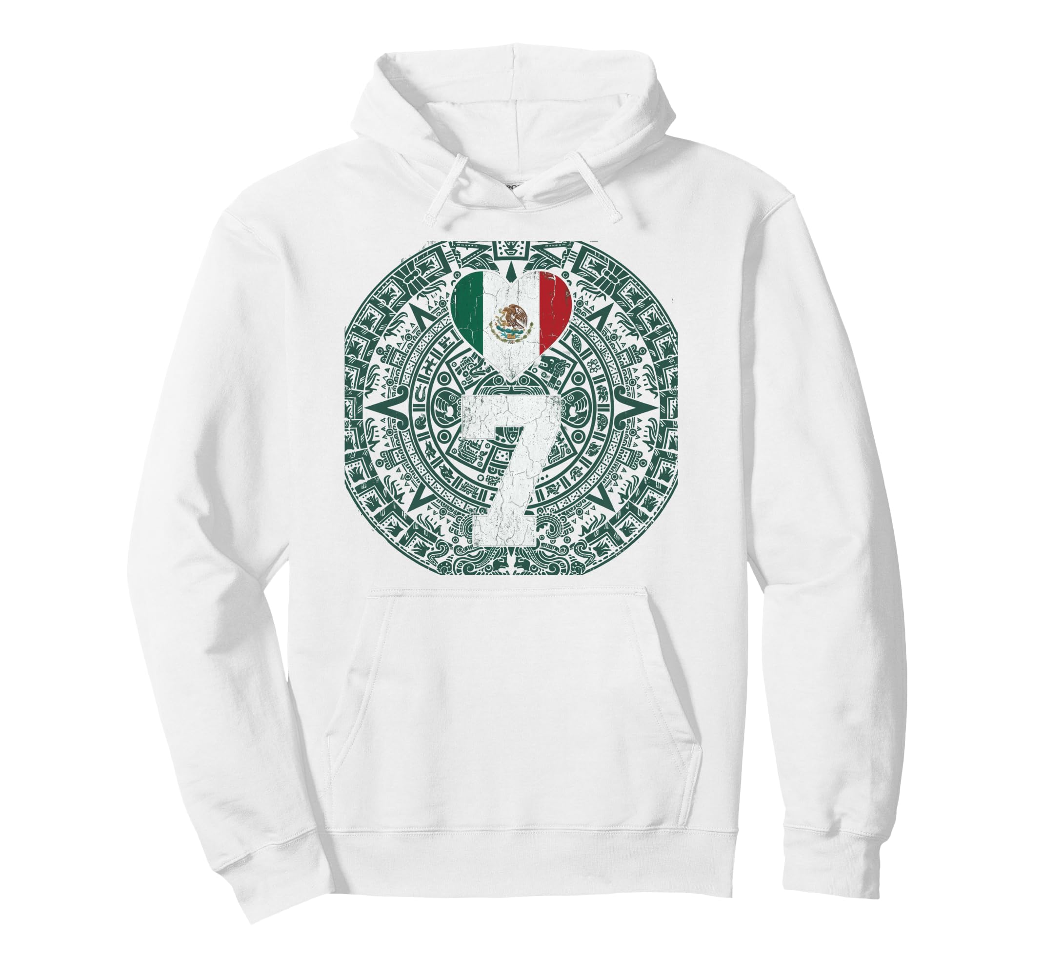 Mexico Flag Mexican Hispanic Pride Hoodie - Graphic Print for Adults