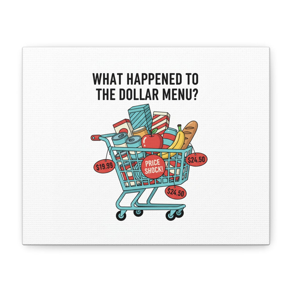 What Happened to the Dollar Menu? Canvas | Grocery Prices Meme, Price Shock Wall Art