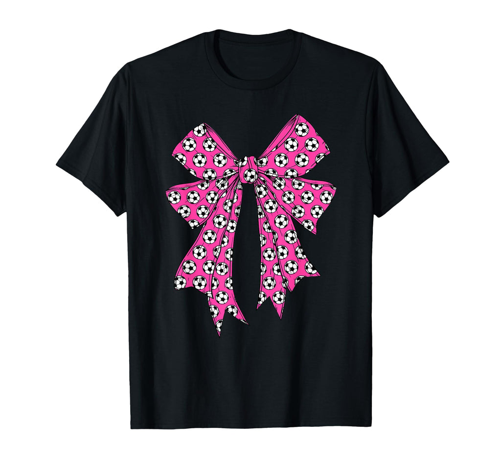 Soccer Ball Coquette Bow Soccer Mom T-Shirt - Streetwear Style Men Women