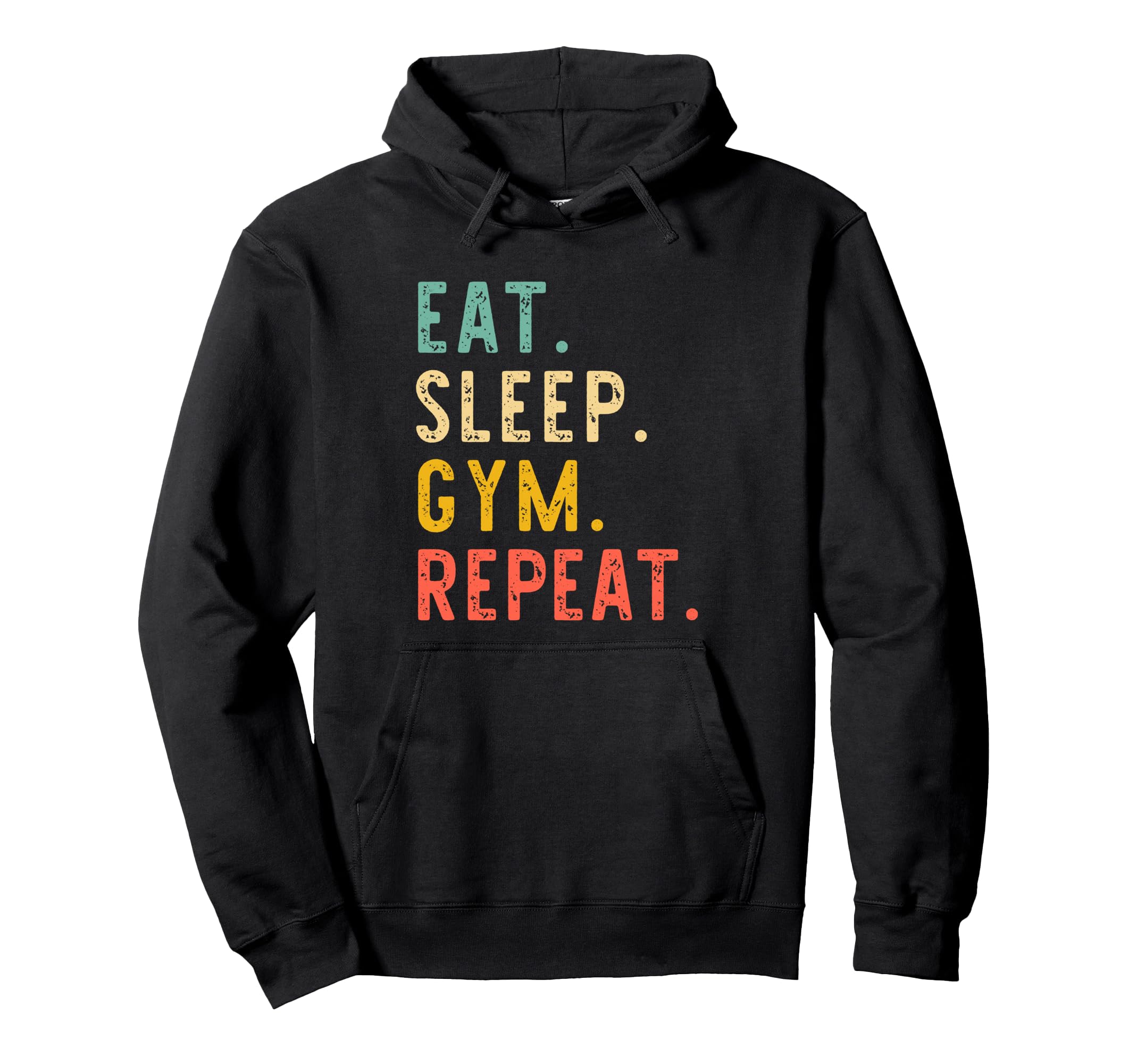 Eat Sleep Gym Repeat Training Hoodie - Aesthetic Graphic for Adults