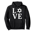 Love Soccer Ball Football Player Hoodie - Trendy Graphic for Adults