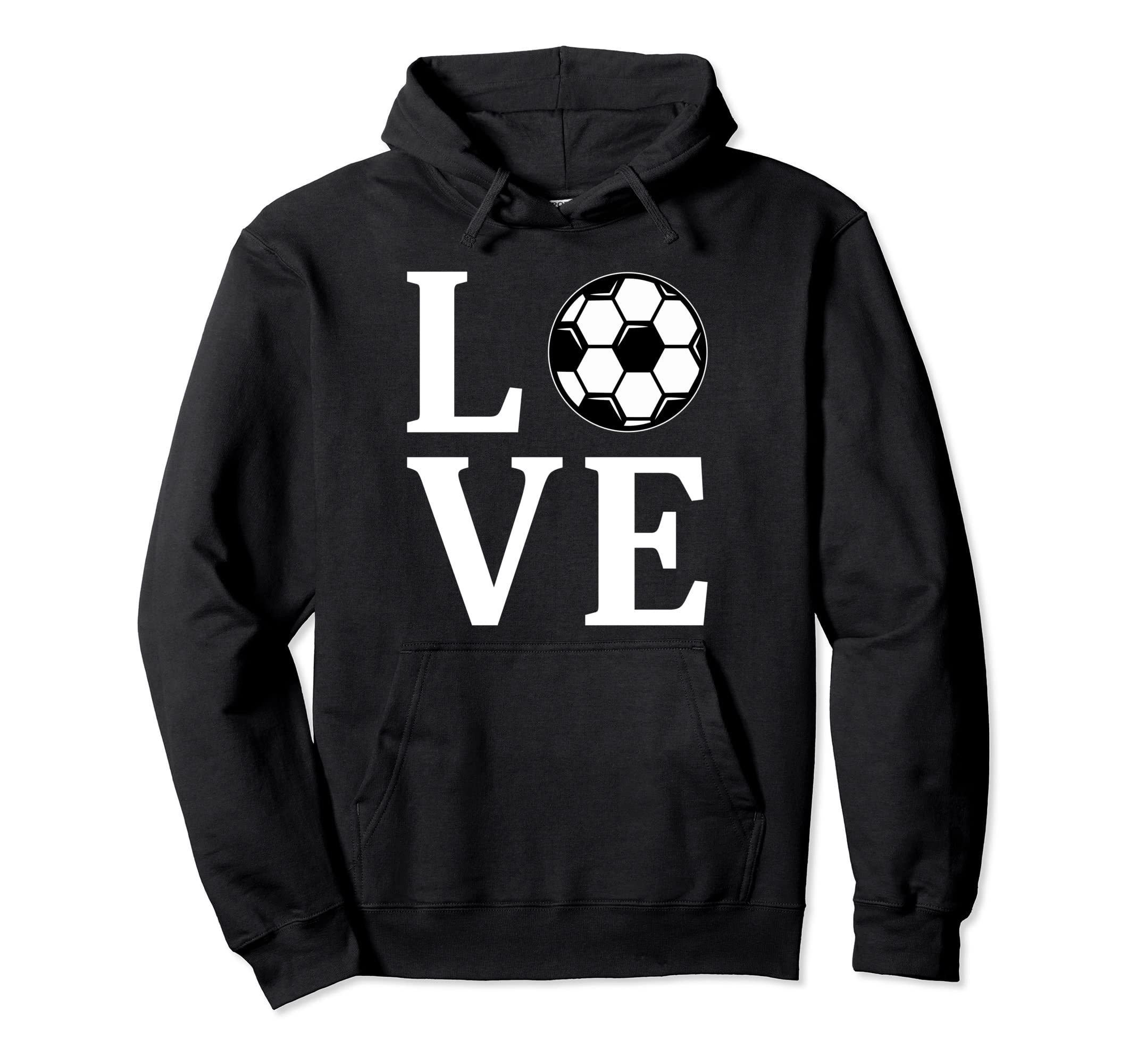Love Soccer Ball Football Player Hoodie - Trendy Graphic for Adults