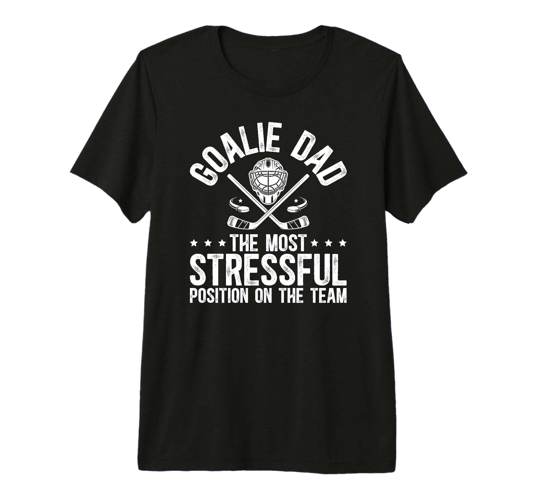 Mens Funny Hockey Goalie Dad Hockey T-Shirt - Casual Everyday Wear Unisex