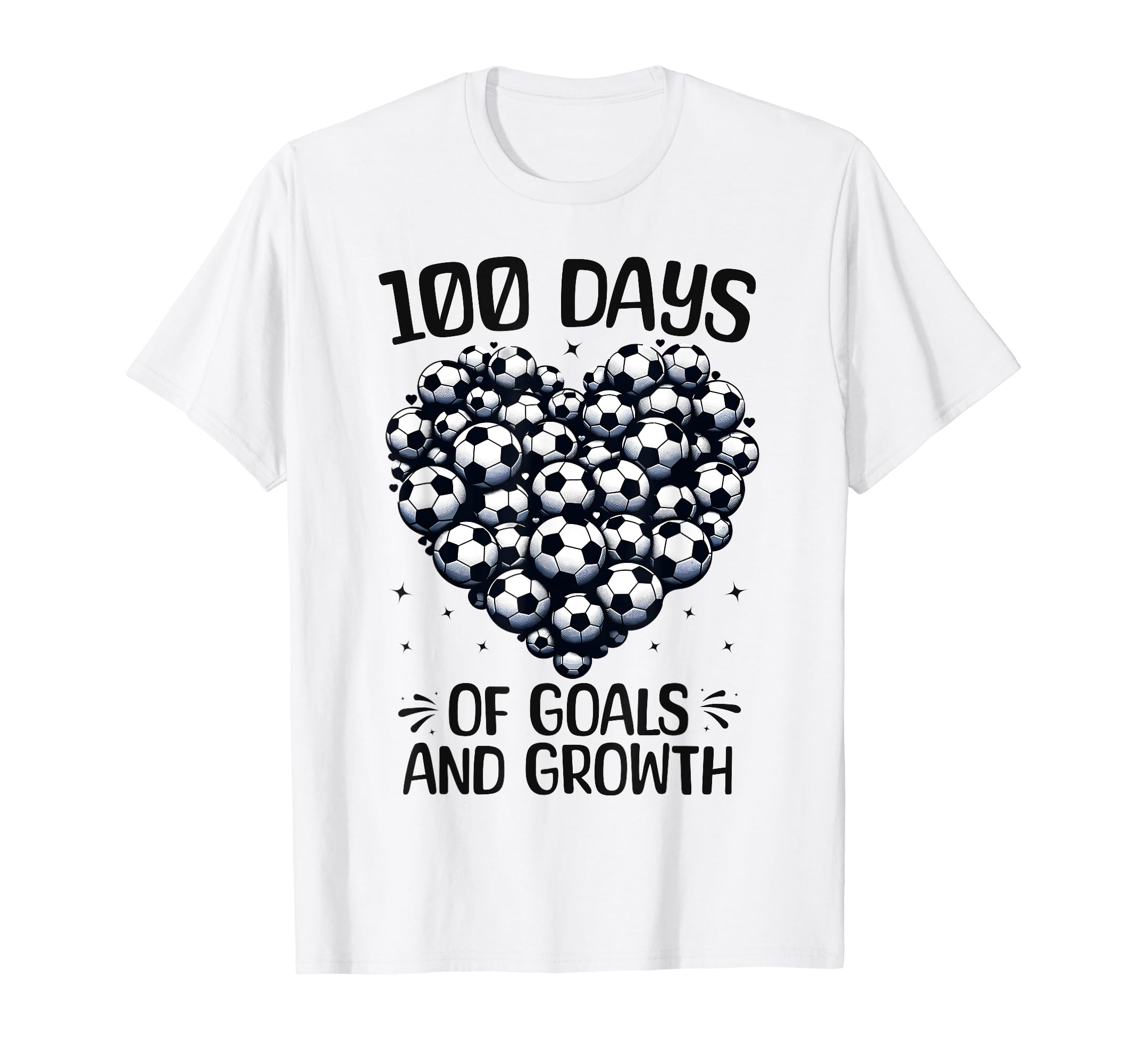 100 Days School Soccer Heart Love T-Shirt - Streetwear Style for Adults