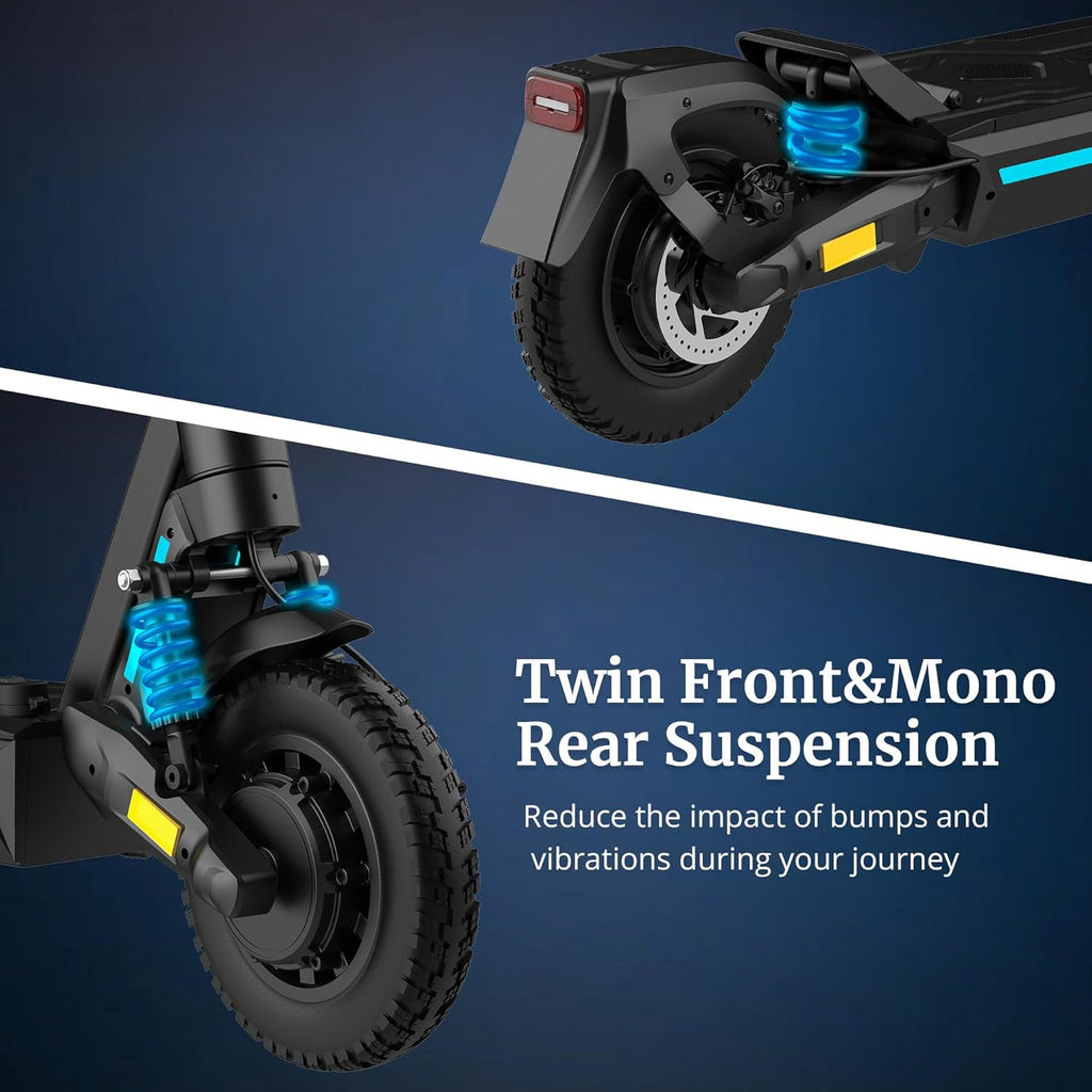 G4 Series Electric Scooter for Adults, 500-650W Motor 10"/11" Shock Absorbing Tires, Max 25-45 Miles Long Range 20-38MPH Top Speed, with Electric Code Lock Foldable Commuting Electric Scooter