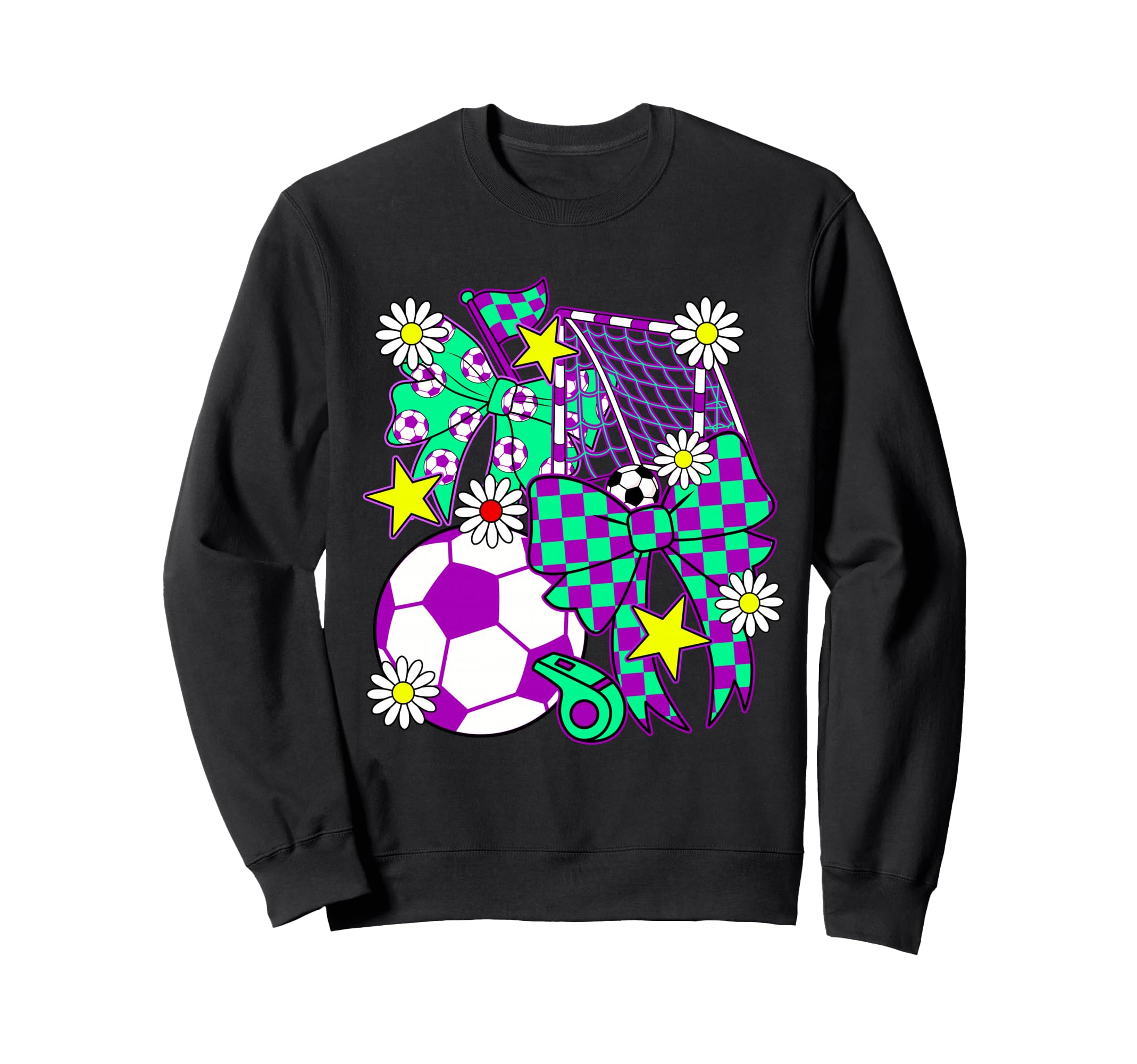 Soccer Ball Mama Coquette Bow Sweatshirt - Custom Art Print for Adults
