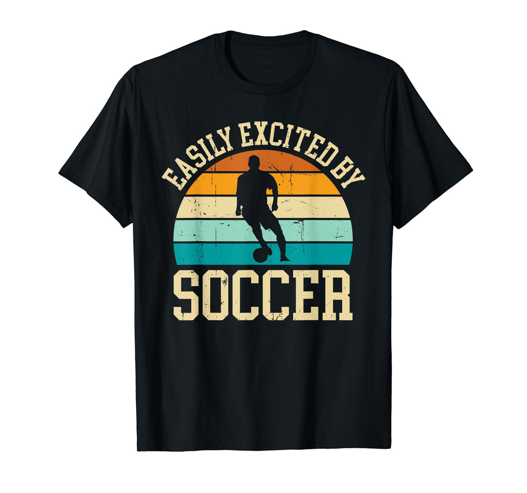 Easily Excited Soccer Funny Soccer T-Shirt - Minimalist Print Unisex