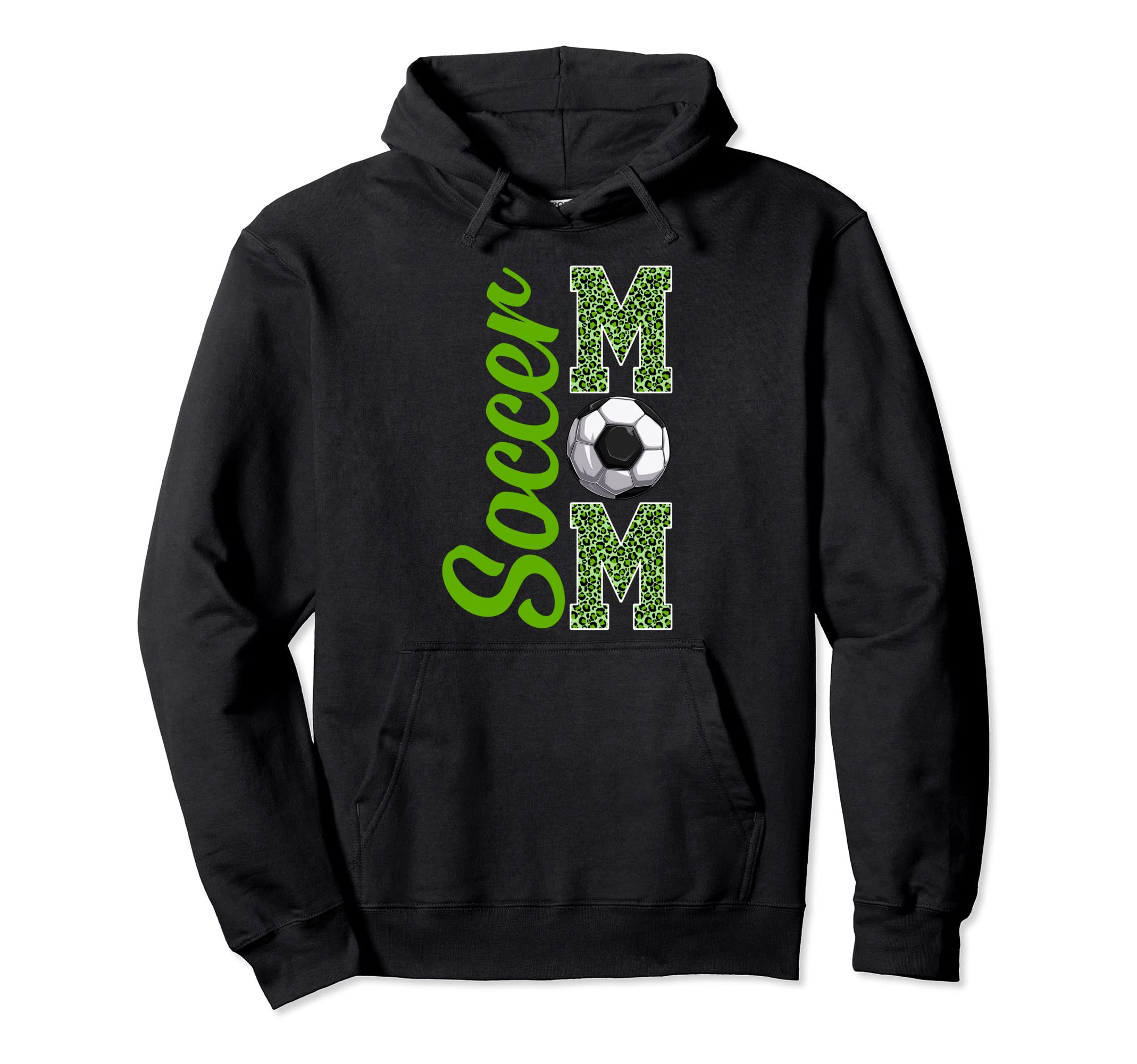 Leopard Soccer Mom Support Soccer Hoodie - Fun Novelty Design Unisex