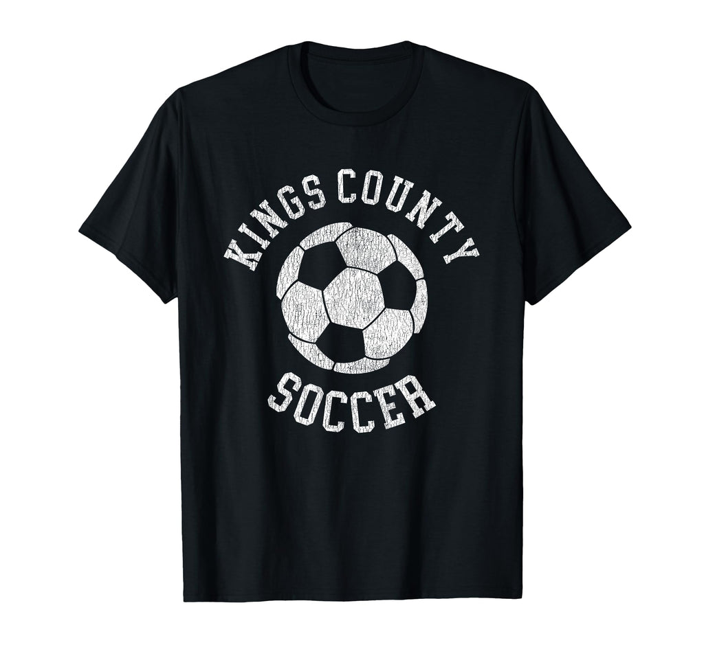 Kings County Soccer Distressed 90S T-Shirt - Novelty Apparel Unisex