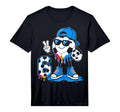 6Th Birthday Soccer Ice Cream Drip 6 T-Shirt - Minimalist Print for Adults