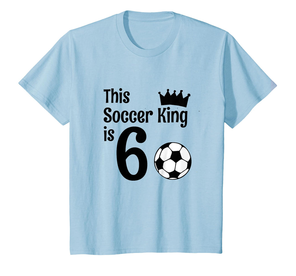 6 Year Old Soccer Birthday Party 6Th T-Shirt - Graphic Print Unisex