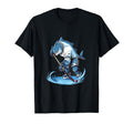 Shark Ice Hockey Player Hockey Stick T-Shirt - Streetwear Style for Adults