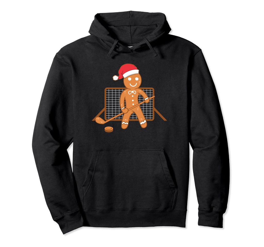 Hockey Goalie Gingerbread Goalkeeper Hoodie - Minimalist Print for Adults
