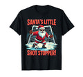 Santas Little Shot Stopper Funny Soccer T-Shirt - Trendy Graphic Men Women