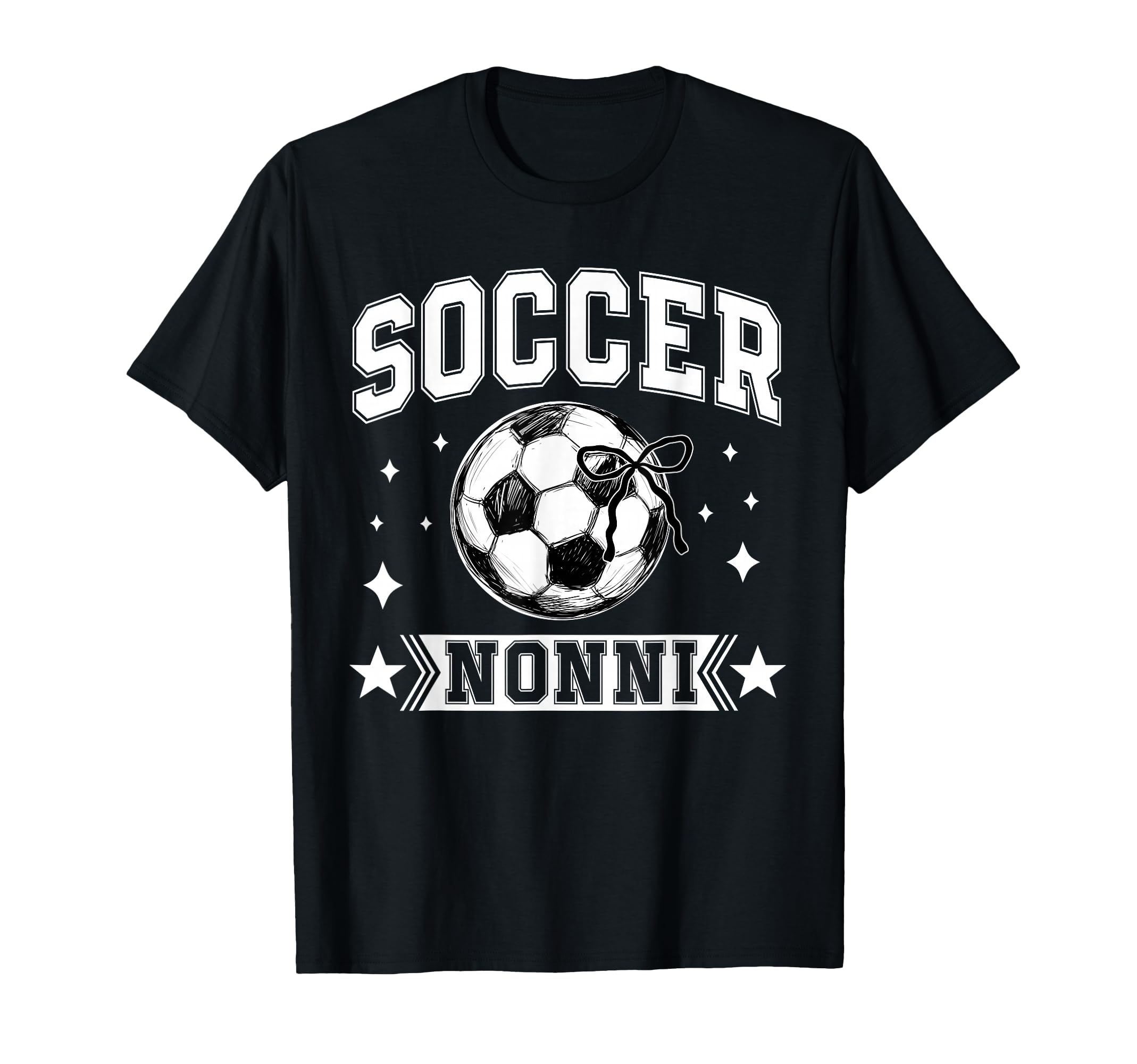 Coquette Bow Soccer Nonni Soccer Team Sport T-Shirt - Graphic Print Unisex