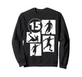 15Th Birthday Soccer Player Sweatshirt - Casual Everyday Wear Unisex