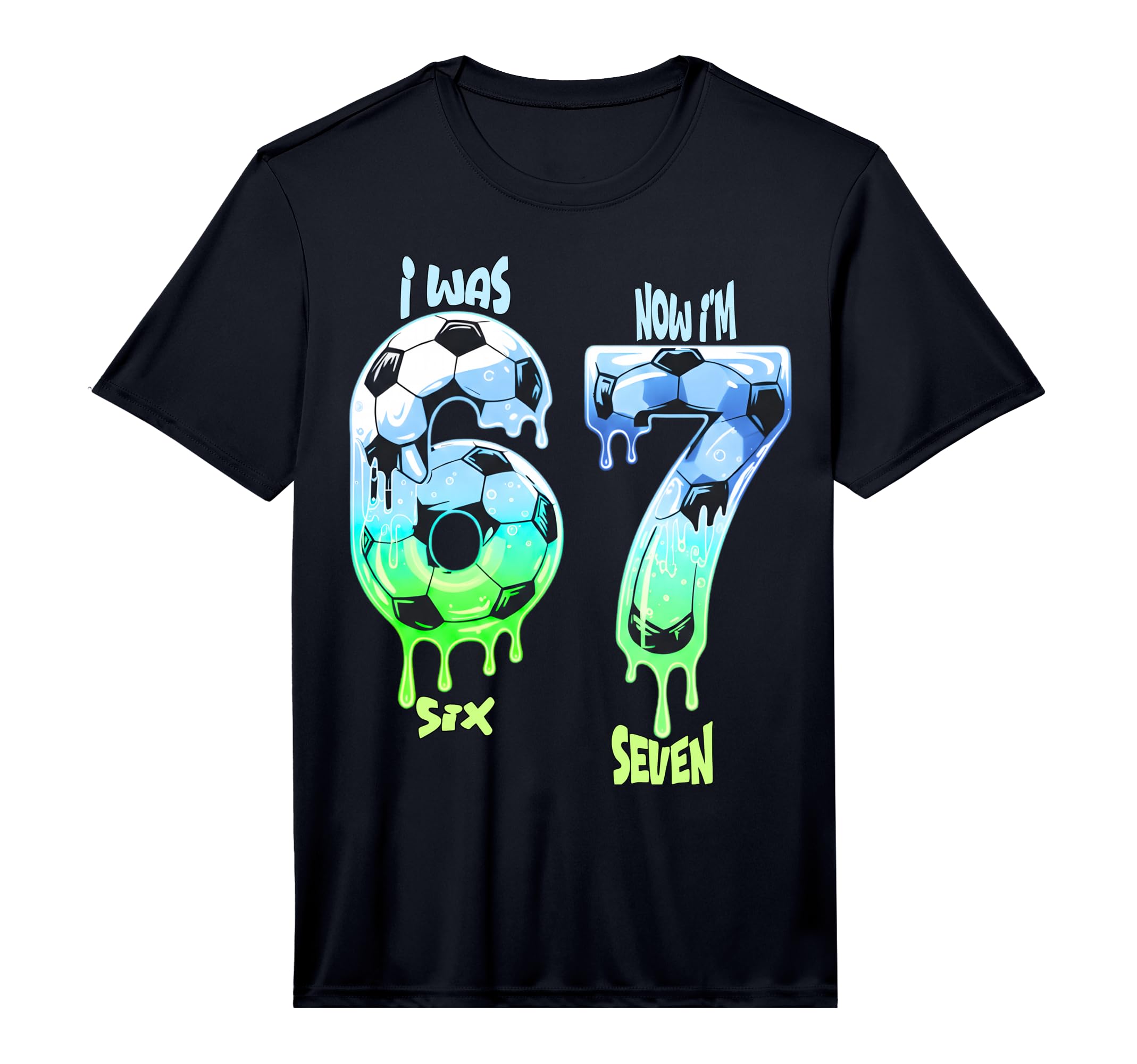 7Th Birthday Soccer I Was 6 Now Im 7 7 T-Shirt - Unique Graphic for Adults