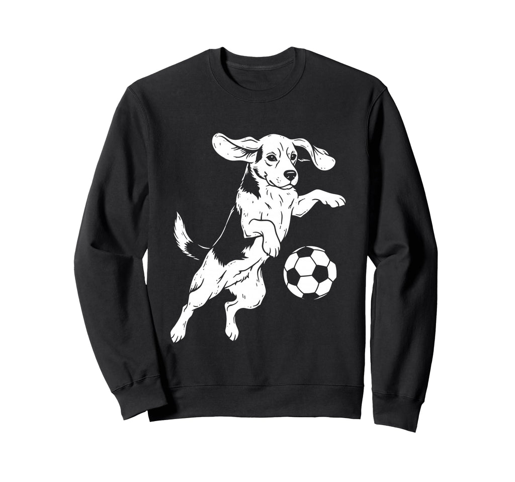 Beagle Soccer Player Funny Dog Lover Sweatshirt - Streetwear Style Unisex