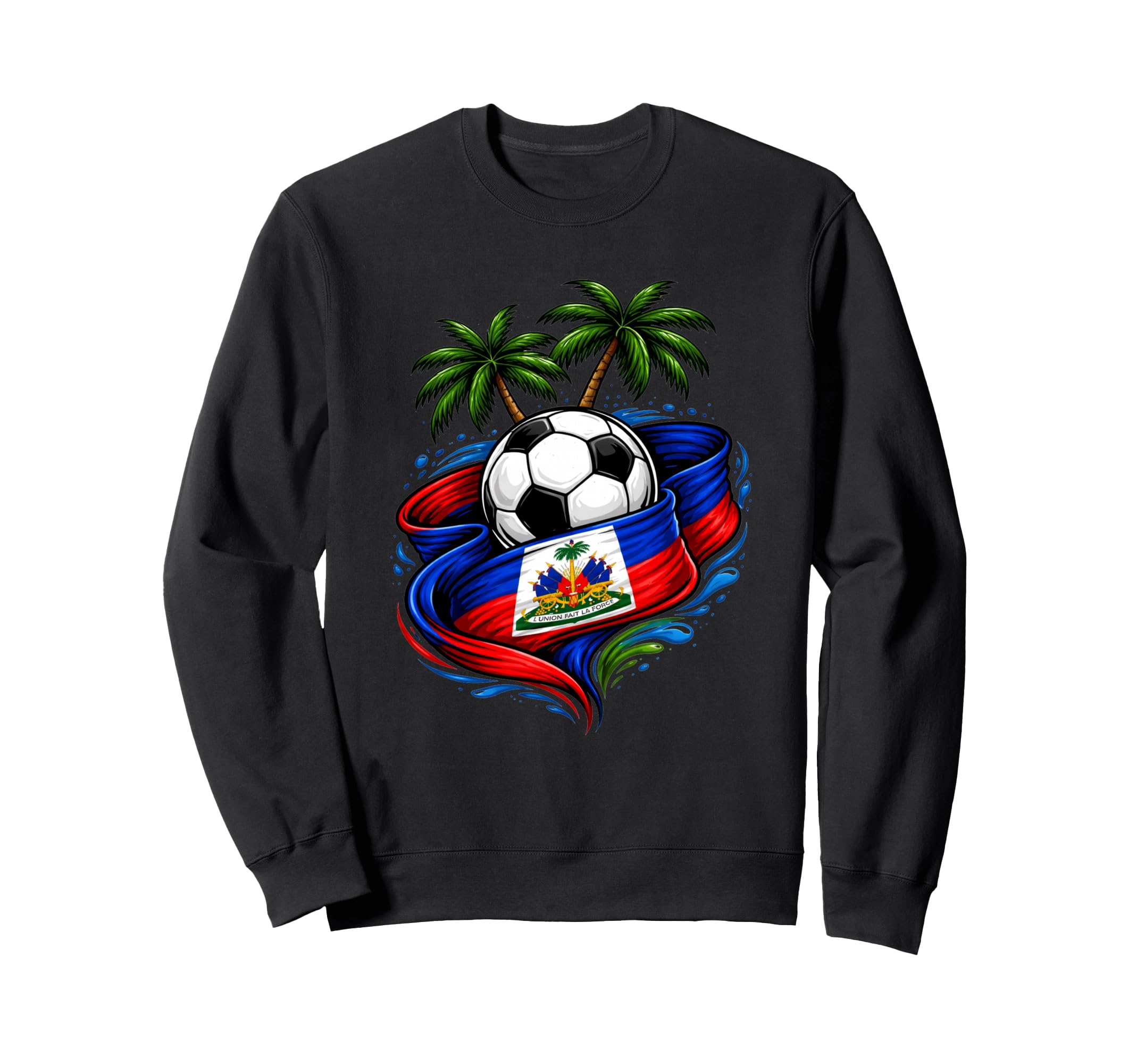 Haiti Soccer 2026 Haitian Flag Sweatshirt - Graphic Print for Adults