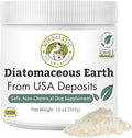 Wholistic Pet Organics DE for Dogs Organic Food Grade for Dogs - 13 Oz - Safe Non-Chemical Freshwater Silica Improves Overall Health