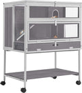 Guinea Pig Cage Hamster Cage All-Around Metal Frame Rat House on Wheels,Small Animal Cage with Deeper Tray