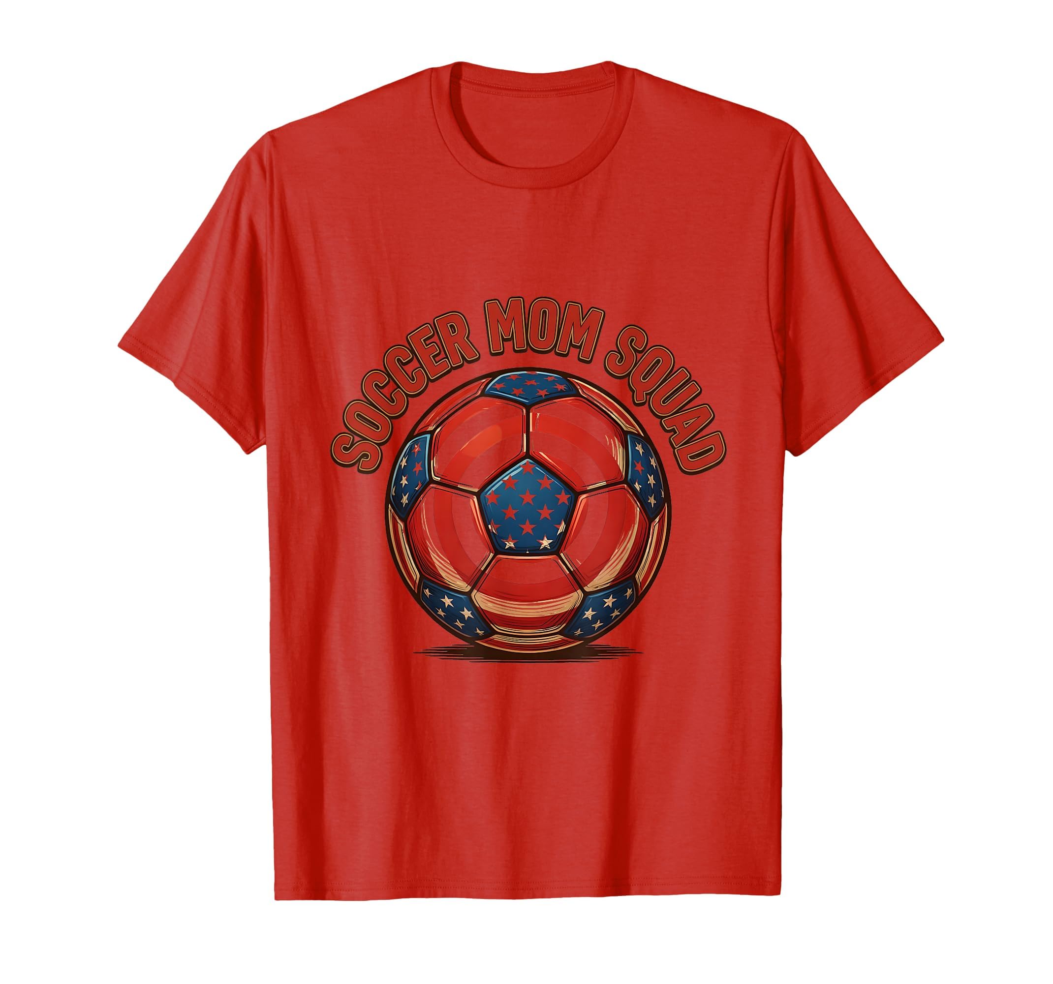 Soccer Mom Squad American Flag T-Shirt - Fun Novelty Design for Adults