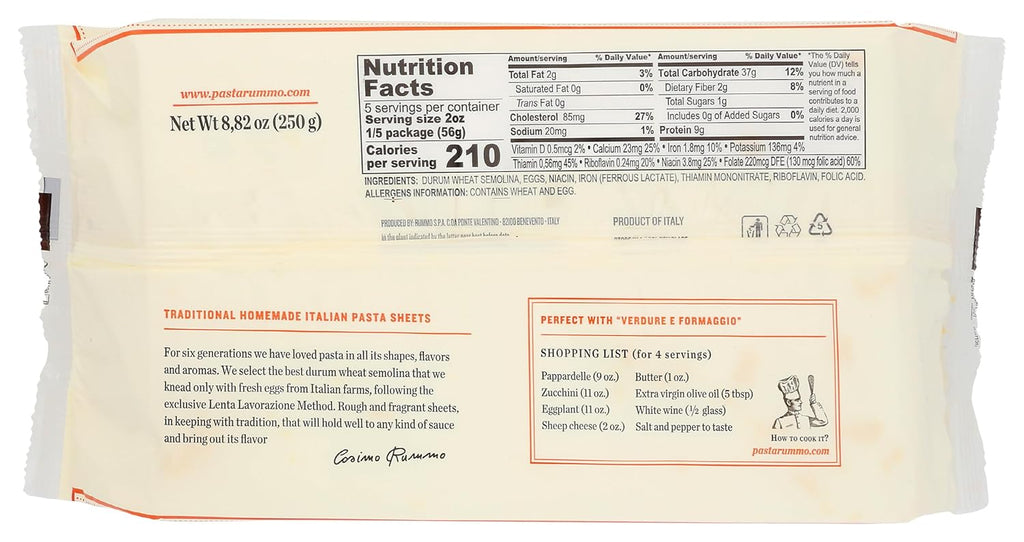 Rummo Egg Pappardelle Nests, Dairy & Wheat Free, 8.82 oz (Case of 12)