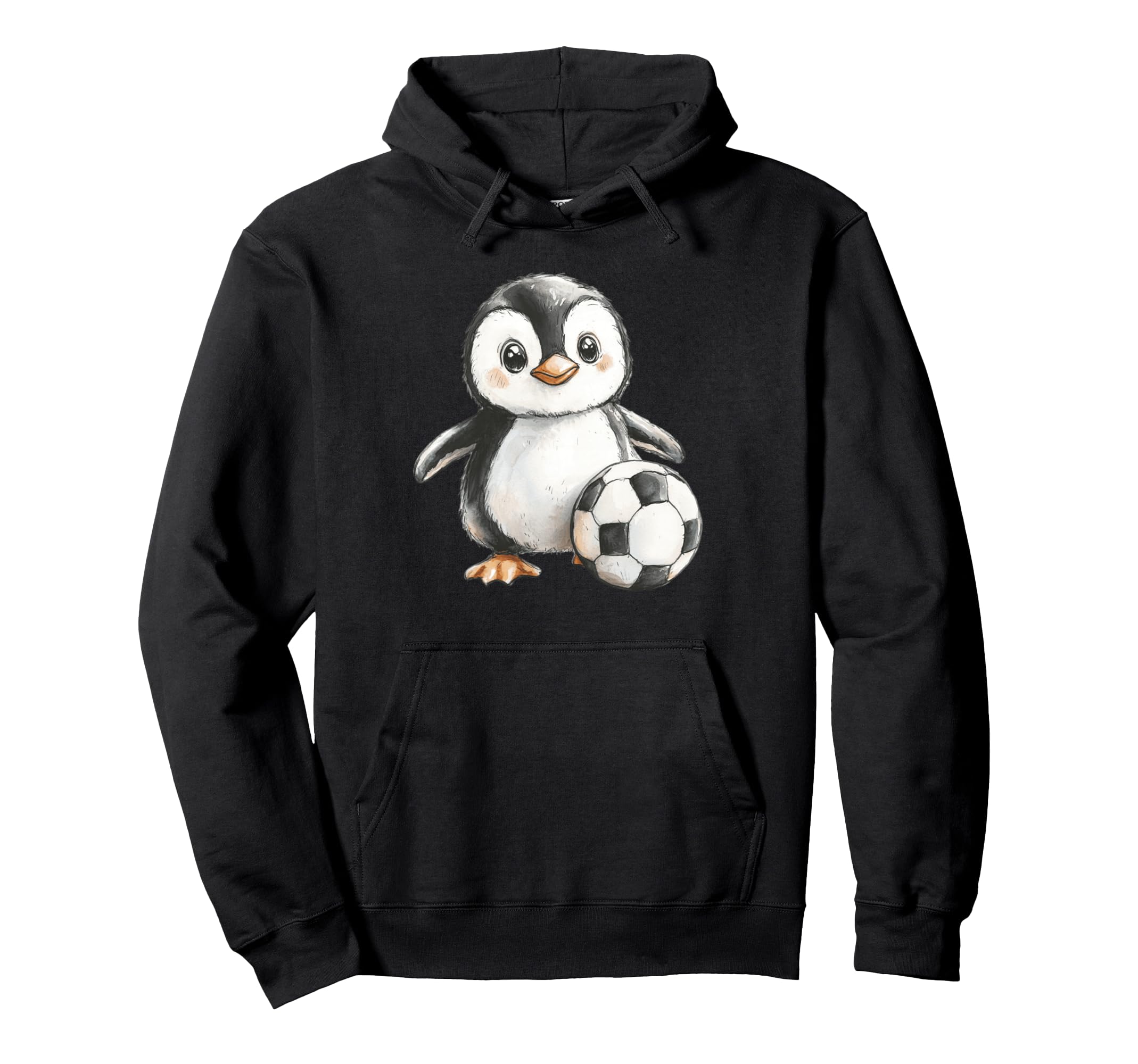Adorable Penguin Soccer Player Hoodie - Unique Graphic Men Women