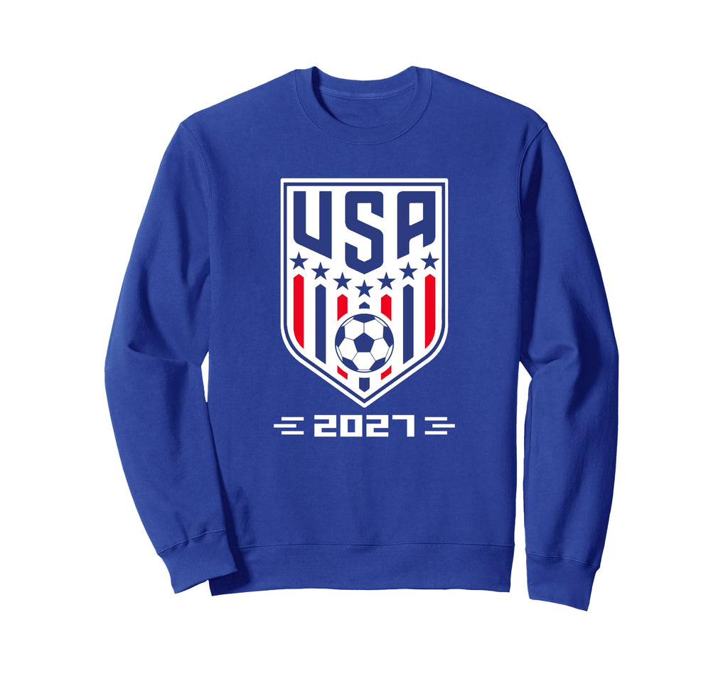 American Flag Soccer Soccer 2027 Sweatshirt - Aesthetic Graphic Men Women