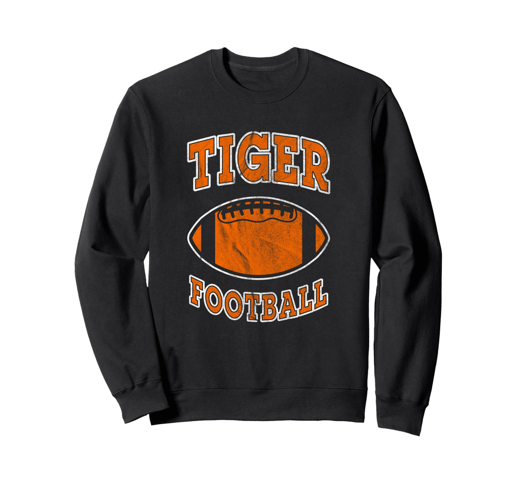 Tiger Football Distressed Sweatshirt - Streetwear Style Men Women