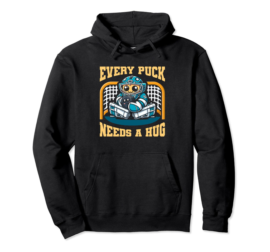 Ice Hockey Goalie Goalkeeper Goalie Puck Hoodie - Streetwear Style Unisex