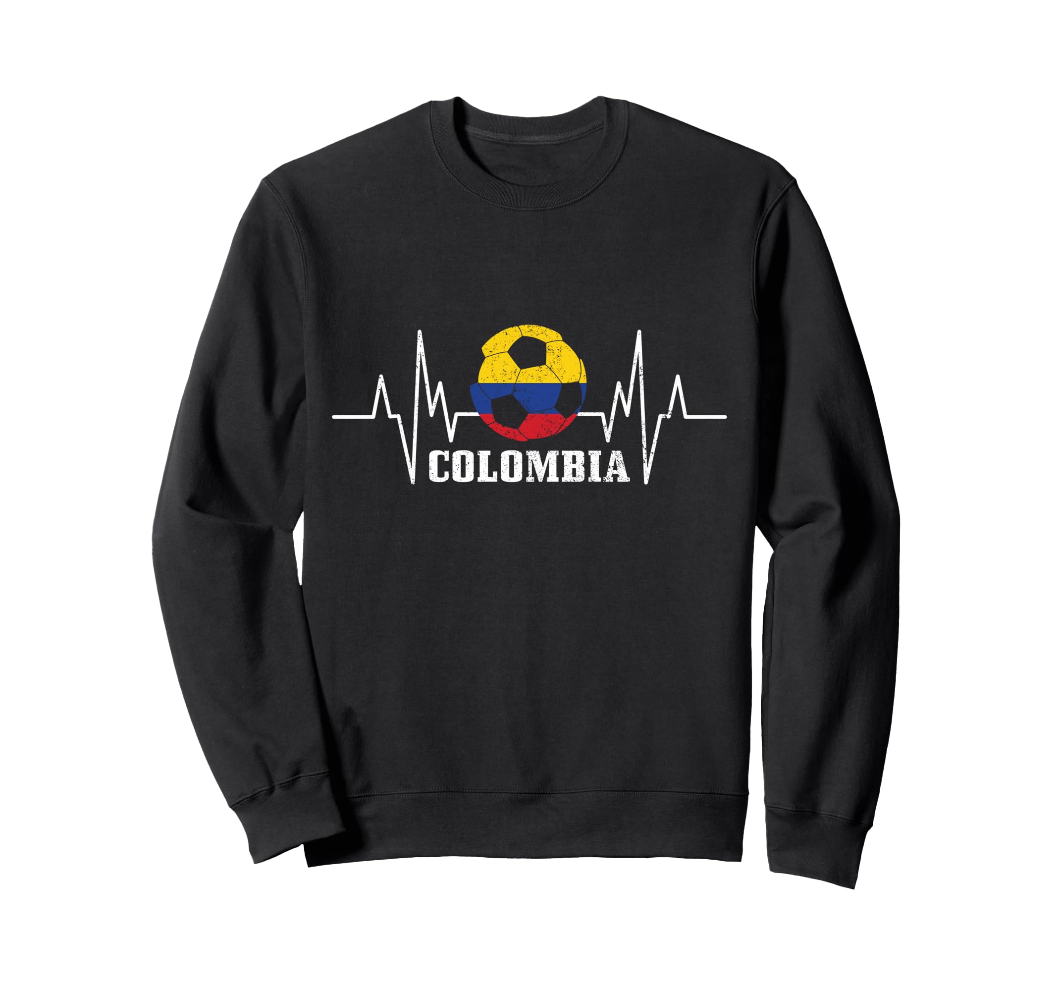 Colombia Heartbeat Colombian Flag Sweatshirt - Unique Graphic for Adults