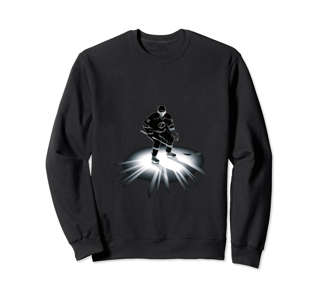 Ice Hockey Player Hockey Stick Sweatshirt - Streetwear Style for Adults