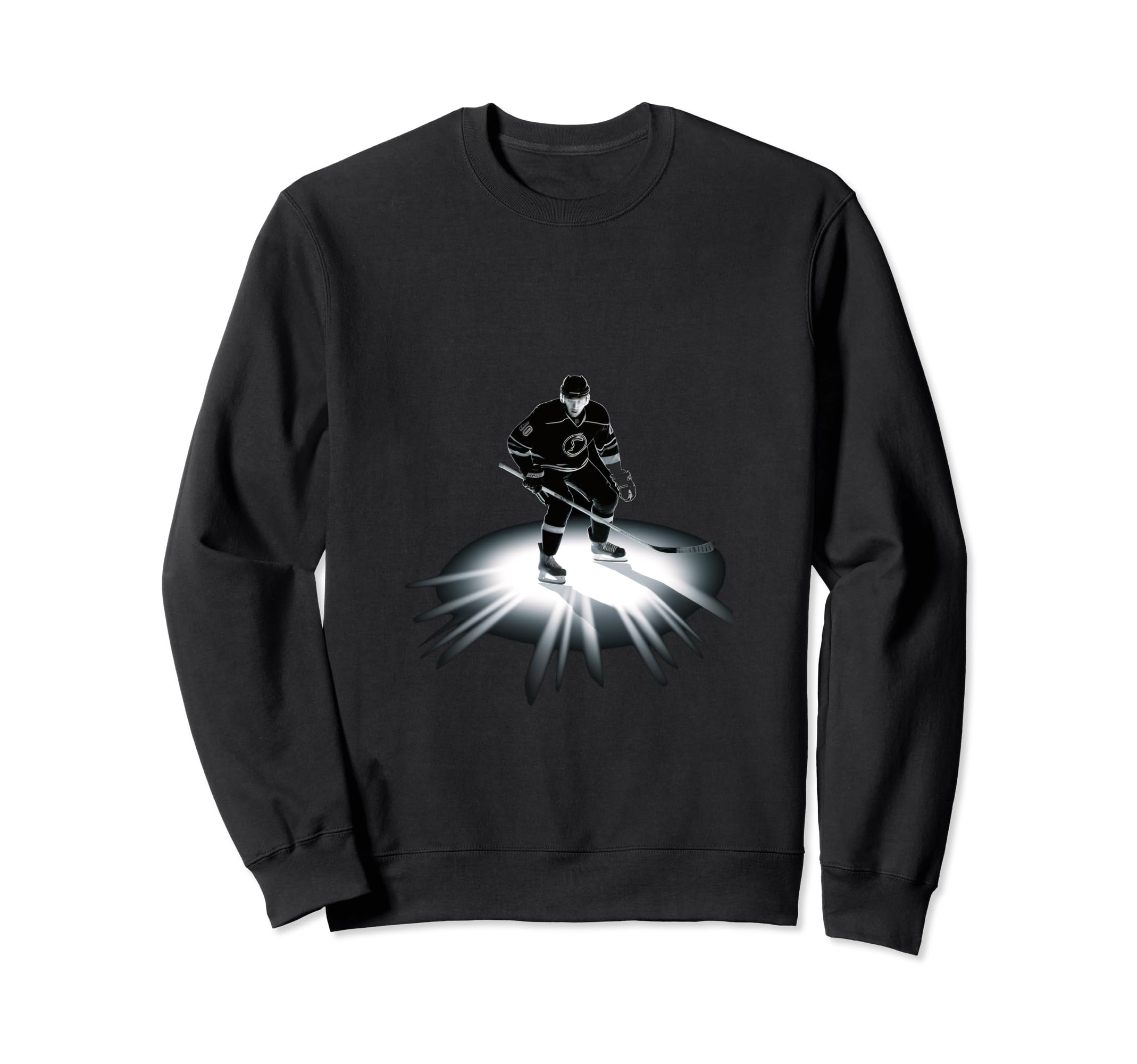 Ice Hockey Player Hockey Stick Sweatshirt - Streetwear Style for Adults