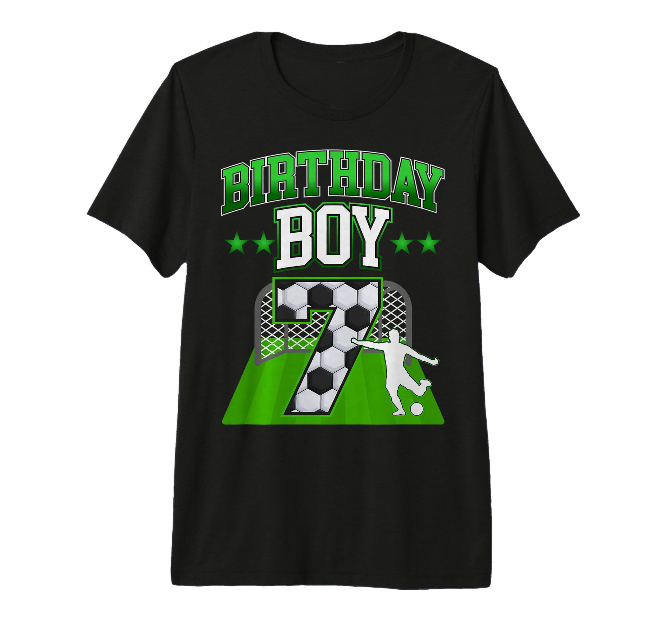 Soccer Themed Birthday Outfit 7 Year T-Shirt - Trendy Graphic Men Women