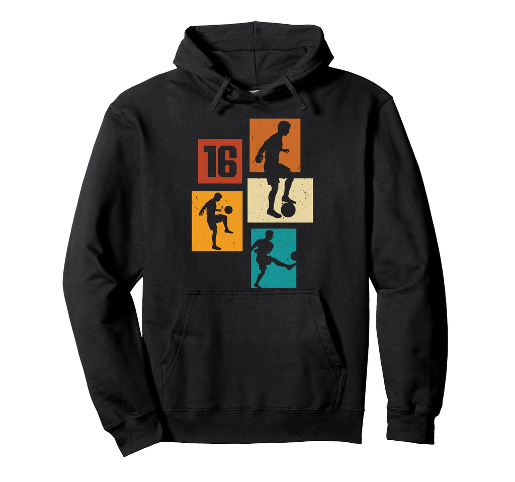 16Th Birthday Soccer Player Hoodie - Fun Novelty Design for Adults