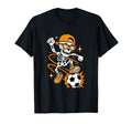 Soccer Halloween Skeleton Funny T-Shirt - Custom Art Print for Adults