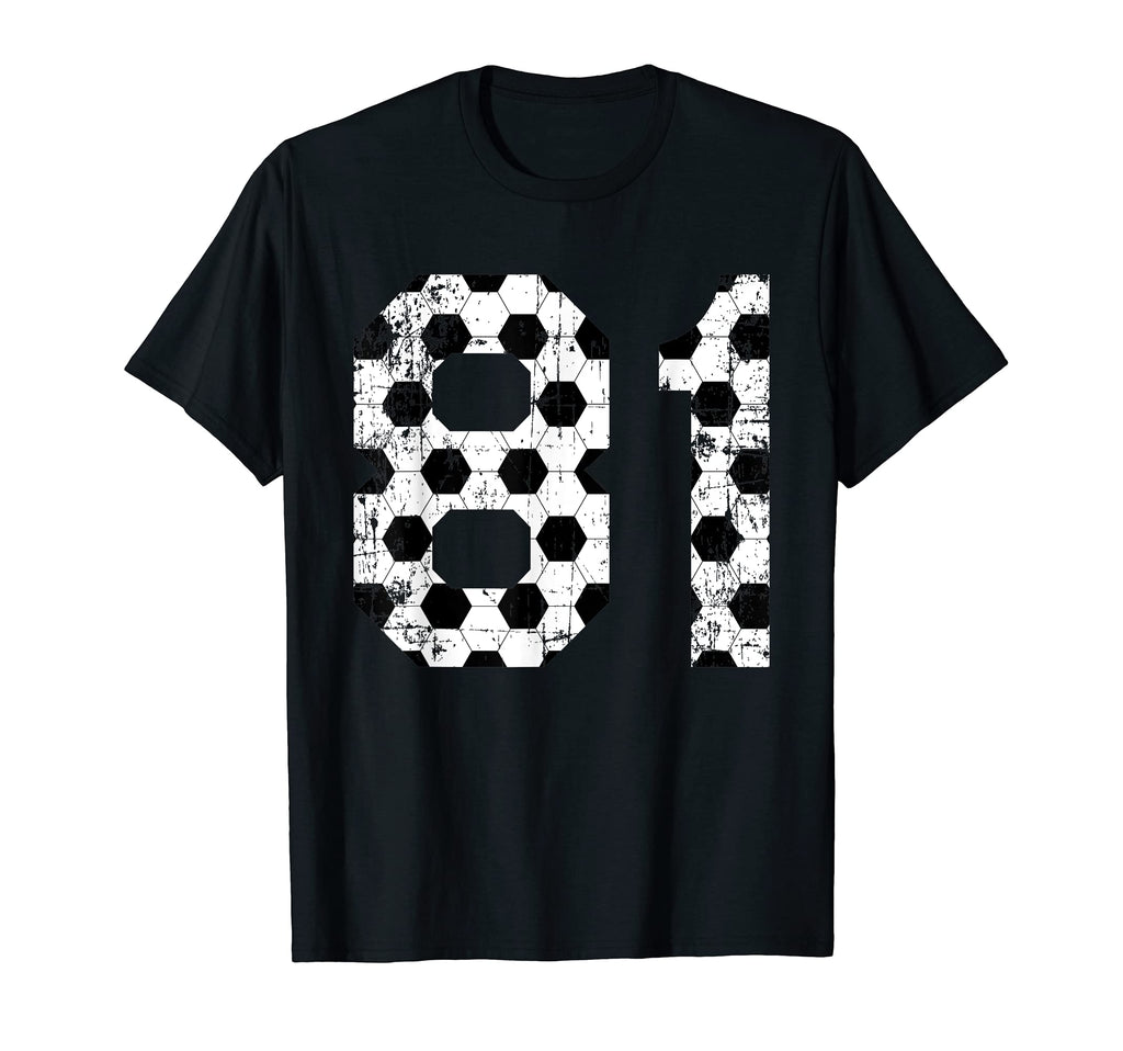 Soccer 81 Jersey Number T-Shirt - Streetwear Style for Adults
