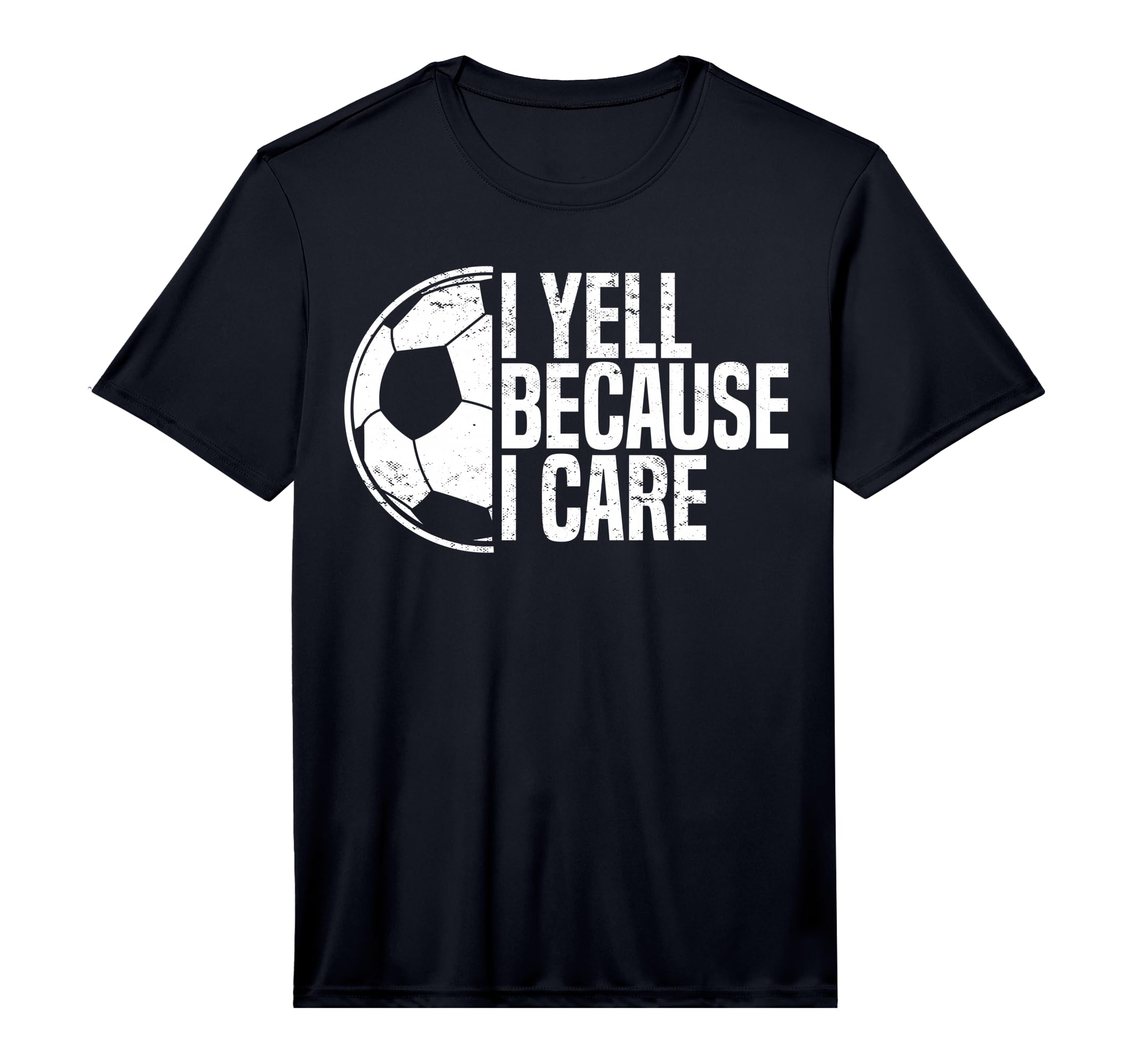 Mens Funny Soccer Fan I Yell Because I T-Shirt - Unique Graphic Unisex