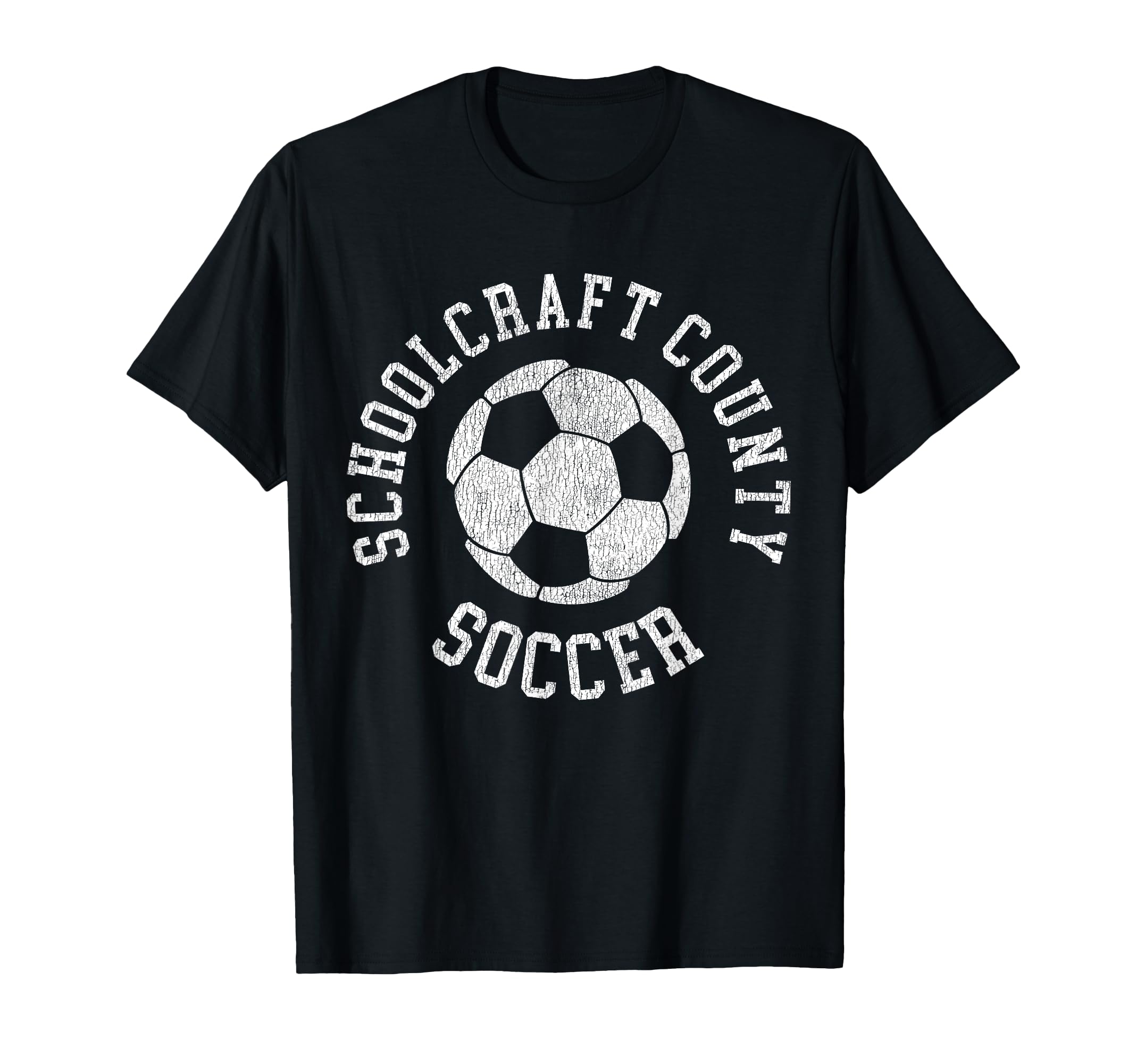 Schoolcraft County Soccer T-Shirt - Fun Novelty Design Men Women