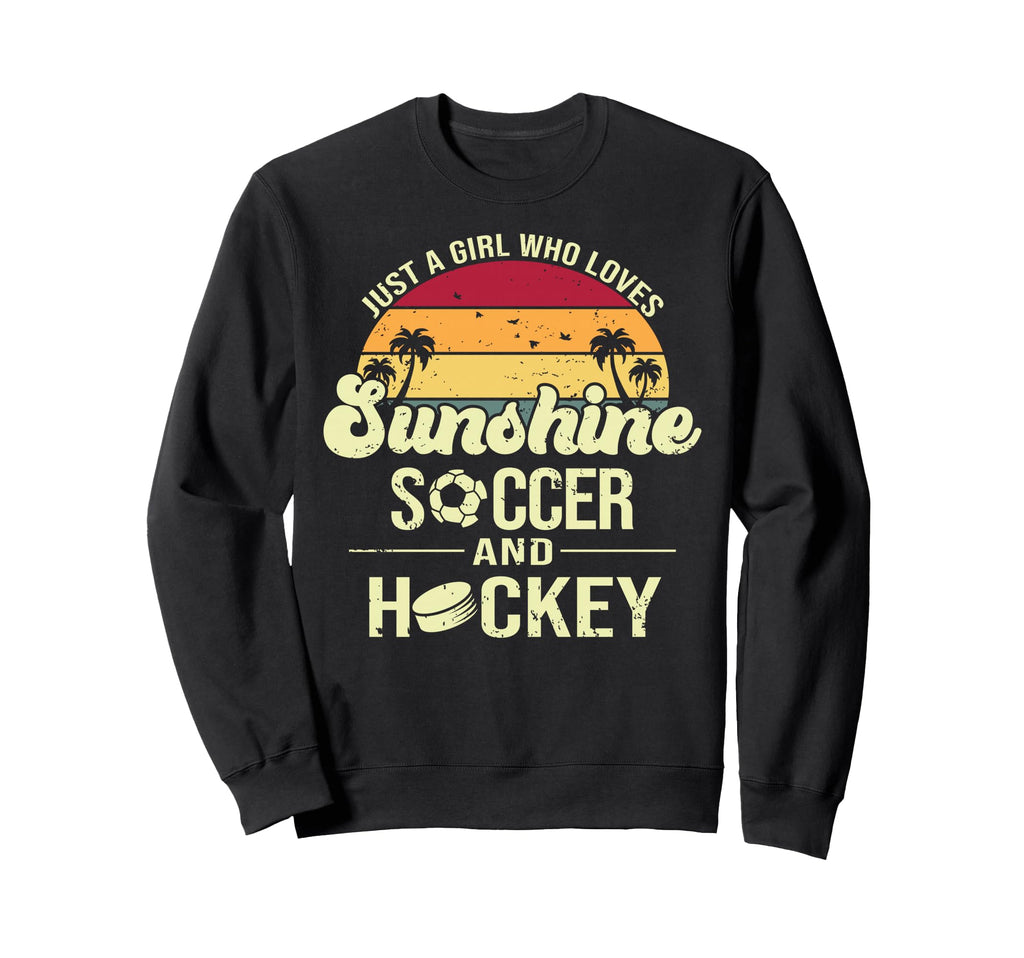 Just Who Loves Sunshine Soccer Hockey Sweatshirt - Graphic Print for Adults