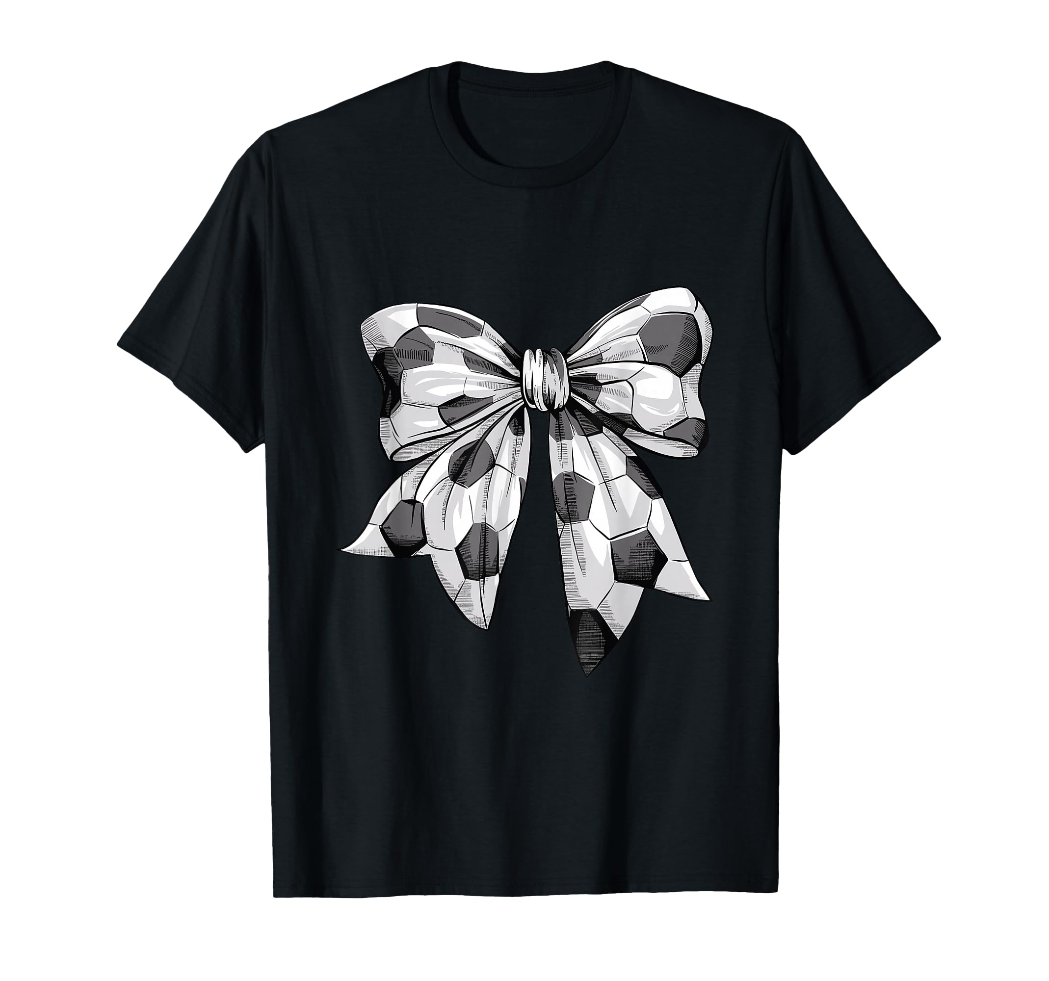 Coquette Bow Soccer Ball Mom Life Game T-Shirt - Trendy Graphic Men Women
