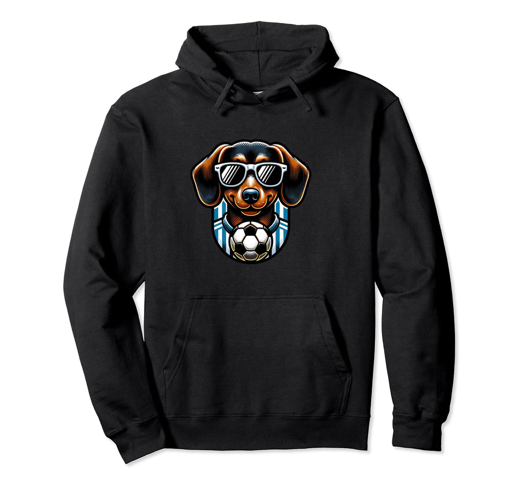Dachshund Soccer Player Funny Wiener Hoodie - Minimalist Print Men Women