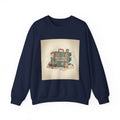 Vintage Passport Stamp Luggage Crewneck Sweatshirt | retro travel postcard, wanderlust design